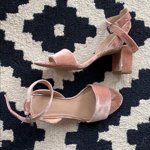 Madewell Blush Suede 2.5” Claudia Sandal
